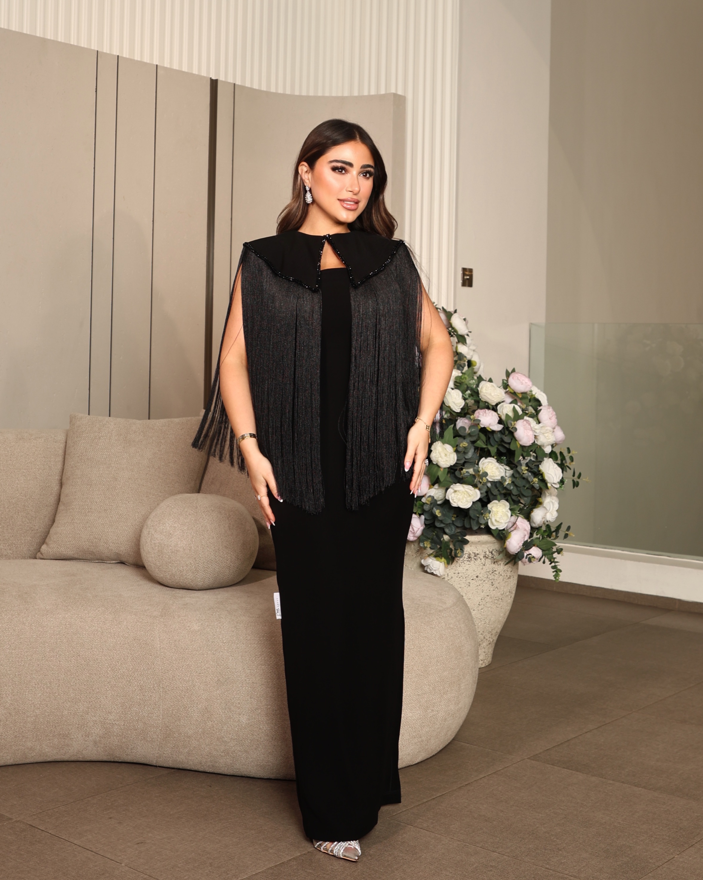 Fringed Cape Dress